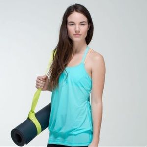 Lululemon Flow and Go tank size 4 blue teal